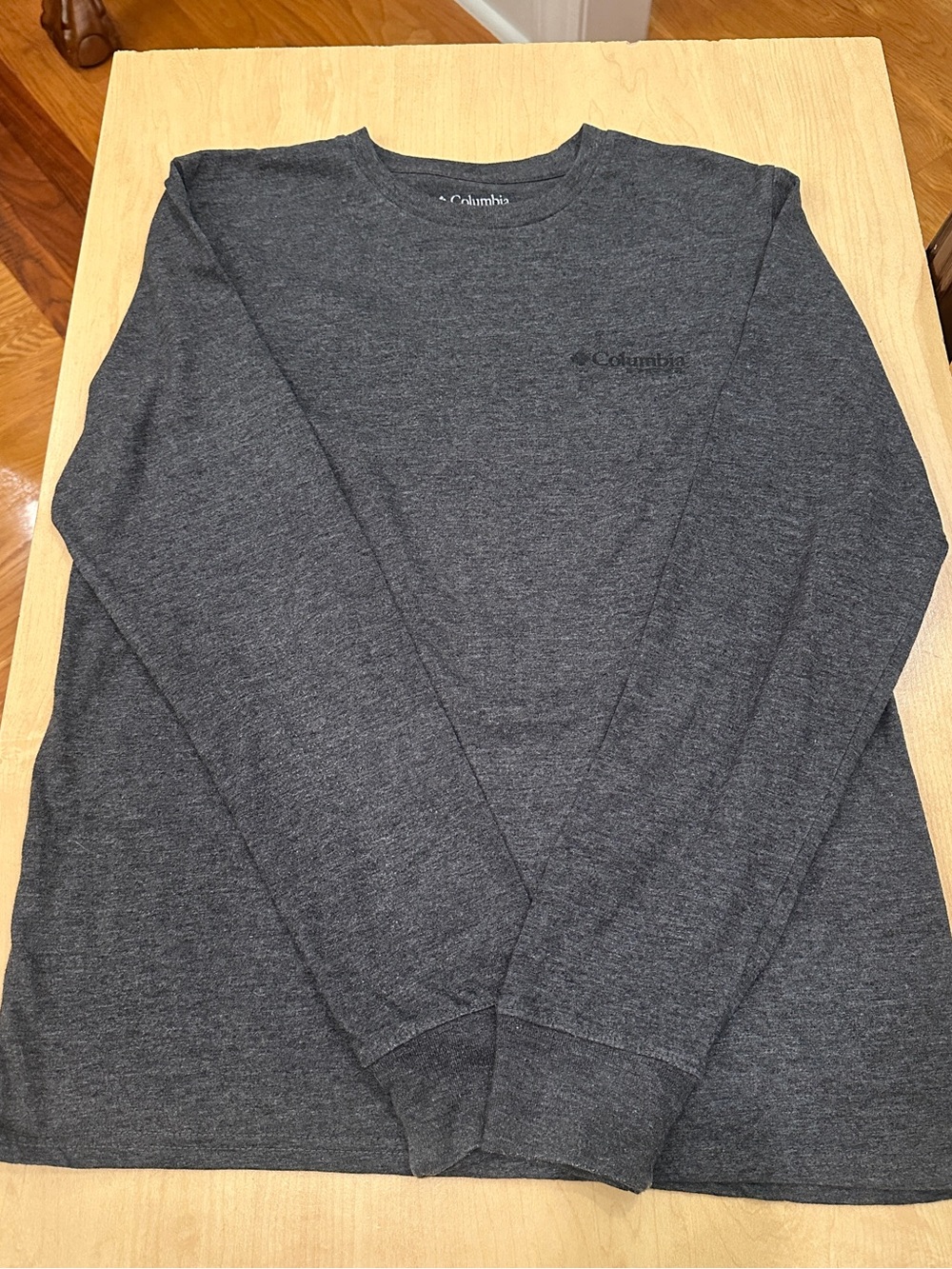 Columbia Men’s Long-Sleeve Crewneck Shirt - Charcoal Gray - Size M